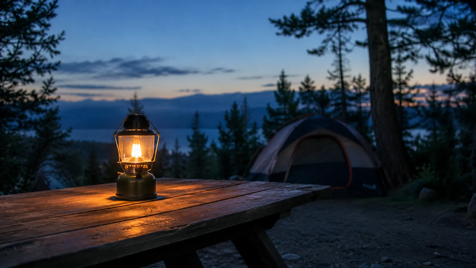 How to Light a Campsite After Dark with an LED Lantern